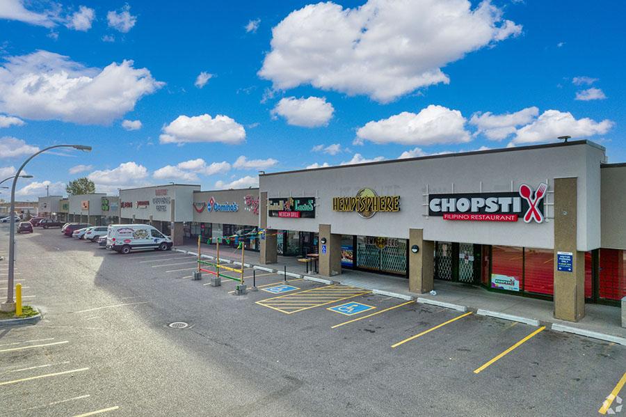 Forest Hills Plaza after exterior renovation, Calgary