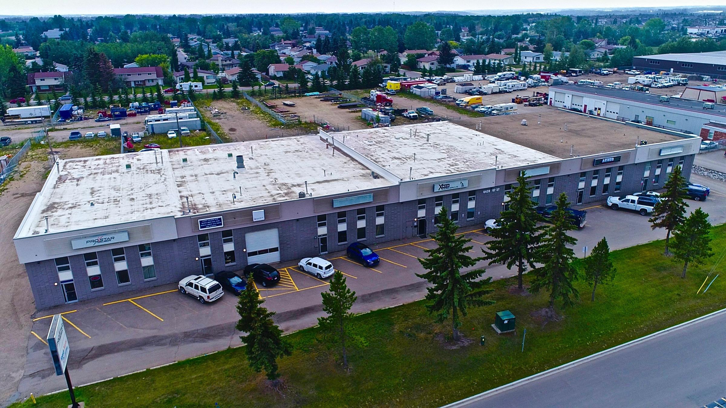 Red Deer Industrial Plaza after exterior renovation
