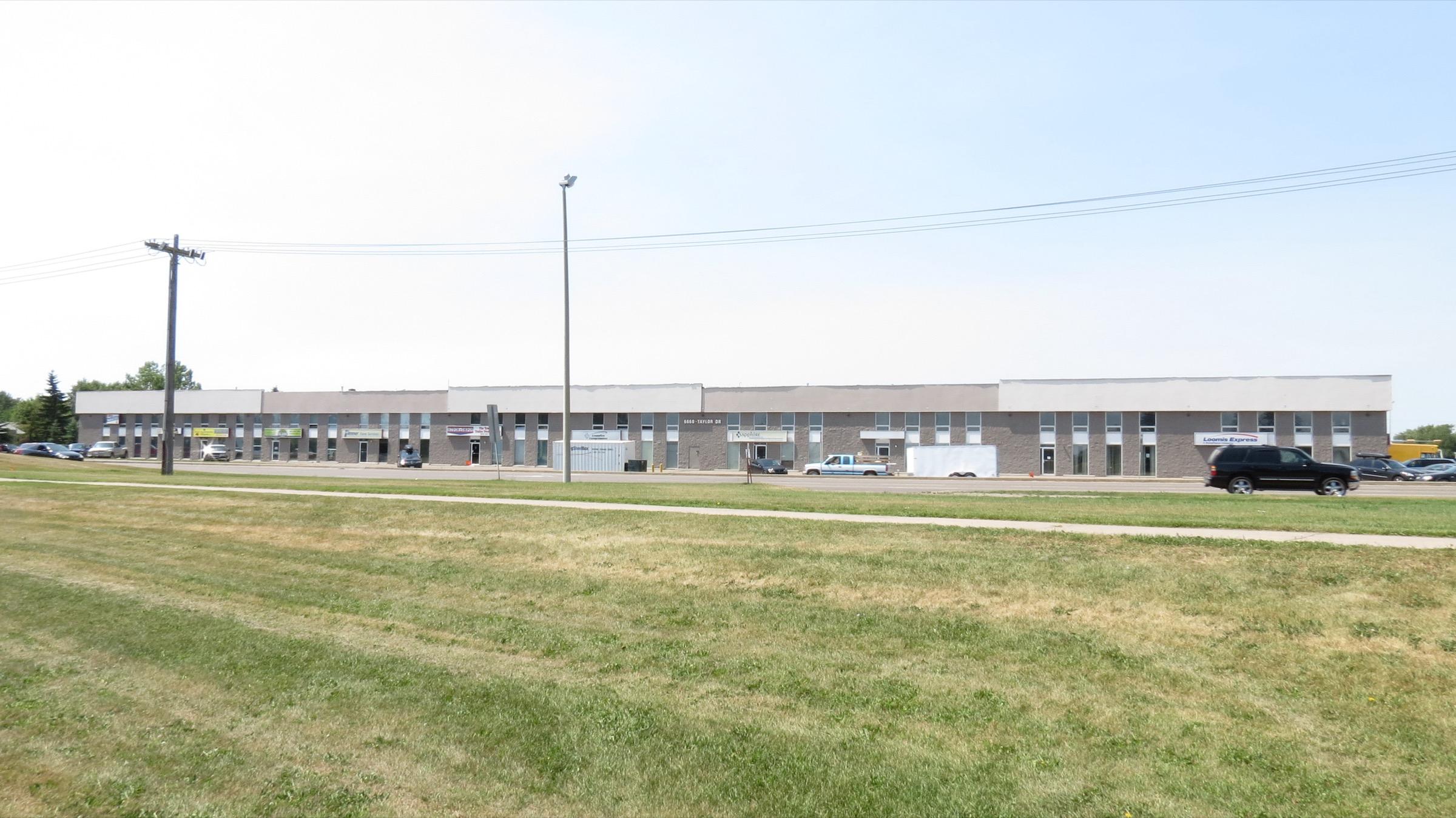 Red Deer Industrial Plaza before exterior renovation